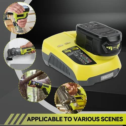 Vista 5 de 2 paquetes actualizados 7.0Ah P108 18V repuesto para batería Ryobi 18V P102 P103 P104 P105 P107 P109 P122 PBP005 PBP004 PBP003 Herramientas
