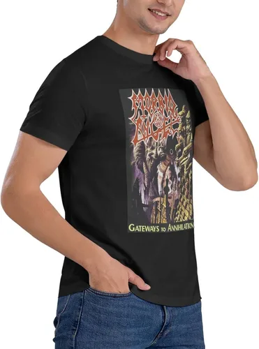 Vista 3 de Morbid Angel T Shirt Men's Summer Round Neck Trend Fashion Short Sleeve T Shirt Sports Fitness Cotton Shirt Tops