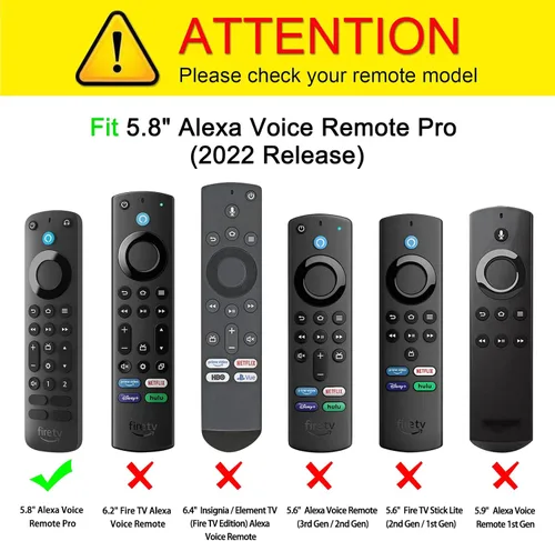 Vista 2 de CaseBot Funda para Alexa Voice Remote Pro (versión 2022) – Honey Comb ligera, antideslizante, a prueba de golpes, funda protectora de silicona