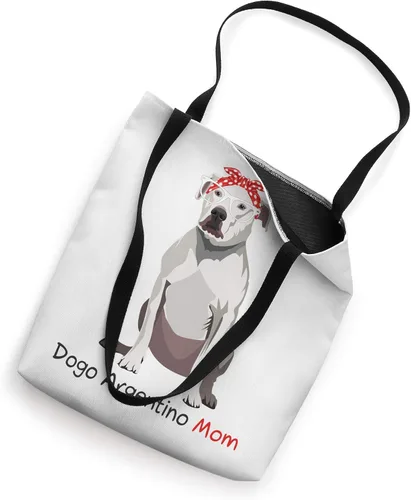 Vista 2 de Dogo Argentino - Bolsa de mano con diseño de mamá retro