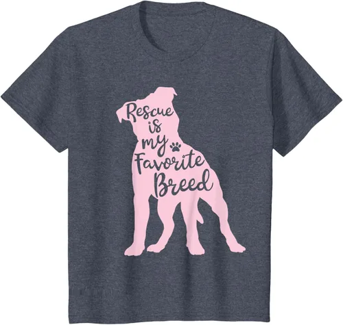 Vista 91 de Pitbull Rescue Is my Favorite Breed Dog Pit Bull Mama - Camiseta, Negro, S