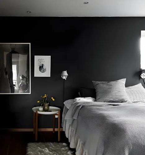 Vista 4 de Papel tapiz negro para despegar y pegar, papel adhesivo decorativo, autoadhesivo, impermeable, extraíble, para cubrir paredes, muebles, gabinetes
