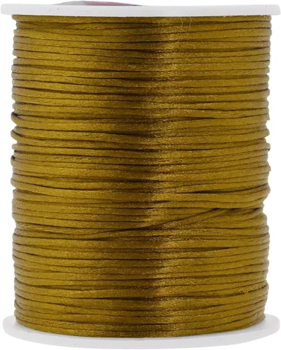 Vista 107 de Mandala Crafts Cordón de satén de cola de rattail de 0.02 in para nudos chinos de macramé