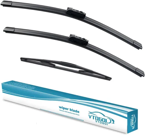 Vista 19 de VTOGOI® Juego de limpiaparabrisas de repuesto para Toyota FJ Cruiser 2007-2014, juego de limpiaparabrisas delanteros y traseros de calidad original
