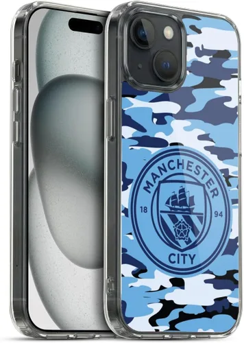 Vista 56 de Head Case Designs Funda de gel con licencia oficial del Manchester City Man City FC Blue Moon Badge Camou [protección de grado militar] compatible