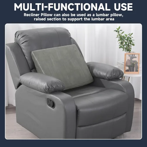 Vista 6 de Almohada de cuña para reclinar, almohada para las piernas de espuma extra grande con cojín de reposapiés ajustable, almohada de cuña para elevación
