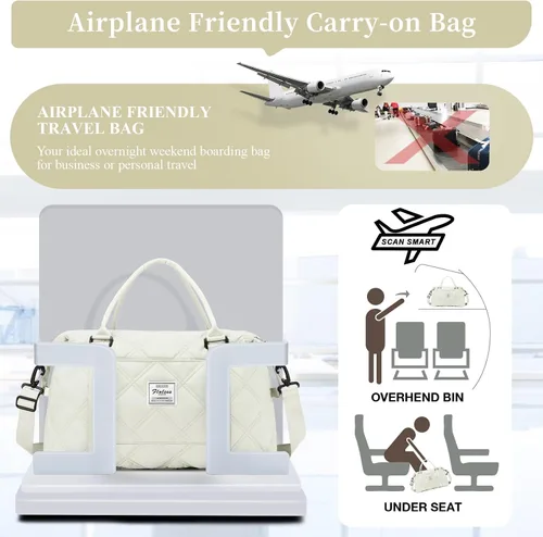 Vista 8 de Weekender Bags for Women Travel, Overnight Travel Duffel Bag with Wet Pocket and Separate Toiletry Bag, Airplane Personal Item Travel Bag, Travel