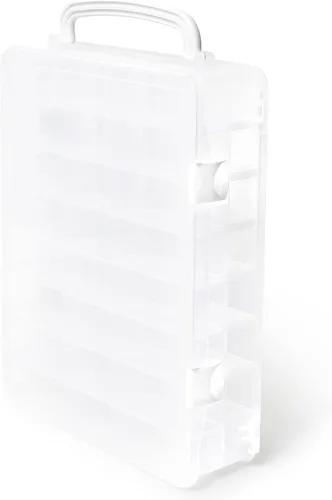 Vista 5 de Dritz Caja de almacenamiento de hilo de doble cara, 48 compartimentos