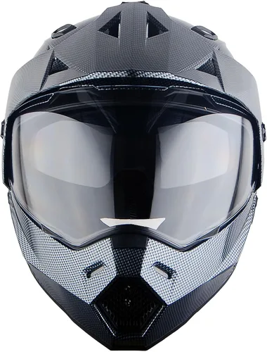 Vista 6 de 1Storm Dual Sport Motocross Off Road Casco de cara completa con visera doble: HF802