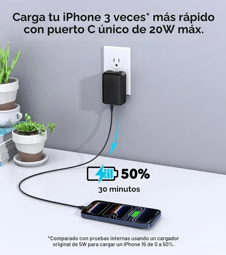 Vista 2 de [Paquete de 2] Cargador de pared plano multipuerto USB-C de 40 W, bloque