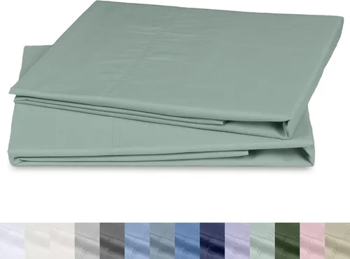 Vista 19 de California Design Den Juego de 2 fundas de almohada de 100 % algodón orgánico tamaño Queen/estándar, suaves y nítidas fundas de almohada de algodón