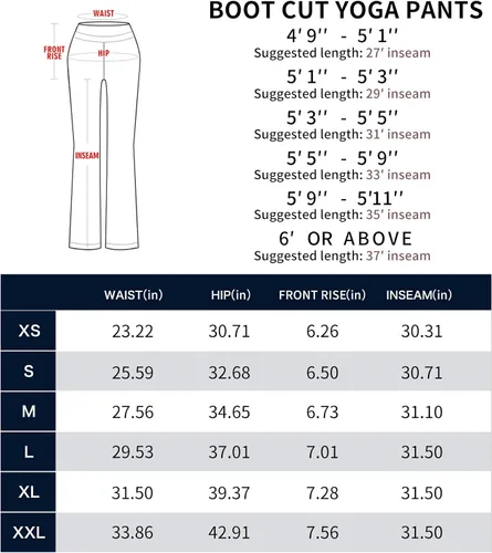 Vista 7 de nuveti Pantalones de yoga de cintura alta de 2729"31"33"35"37", control de abdomen, 4 bolsillos, pantalones de yoga para entrenamiento