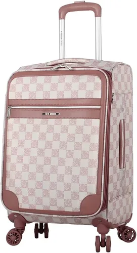 Vista 55 de Steve Madden Equipaje de diseñador, Chalet Gris Claro, Juego de maleta giratoria ligera expandible de 3 piezas - Juego de viaje