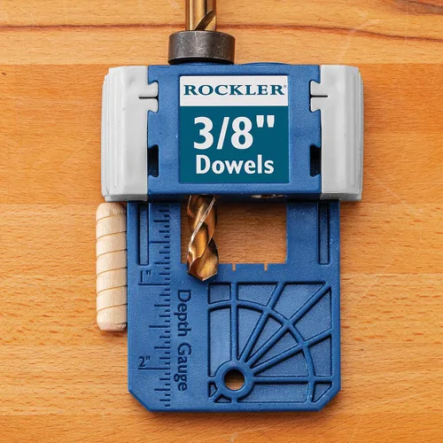 Vista 5 de Rockler Kit de plantilla de espiga de 3/8 pulgadas con broca y collar de tope - Kit de plantilla de espiga de madera - Topes de doble borde para una