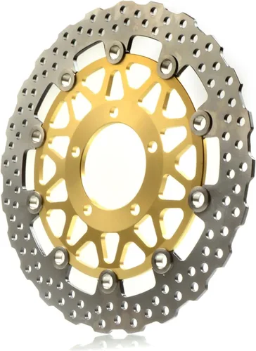 Vista 4 de Para KAWASAKI para Z800 E Z1000 para ZX-10R para VERSYS 1000 ZX-14R ZG GTR ZZ-R 1400 ZX6R NINJA 636 ABS motocicleta disco delantero placa freno Oro