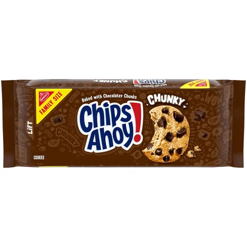 Vista 28 de CHIPS AHOY! Galletas masticables con chispas de chocolate con tazas de mantequilla de maní Reese's, 9.5 onzas