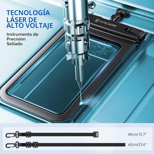 Vista 6 de Syncwire Funda impermeable para teléfono [paquete de 2] – Funda universal IPX8 impermeable para teléfono con cordón compatible con iPhone 13/12/11