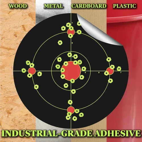 Vista 3 de Objetivos de disparo autoadhesivos de 12 pulgadas para pegar y salpicar - Pistola - Rifle - Pistola - Airsoft - Pistola BB - Pistola de pellets