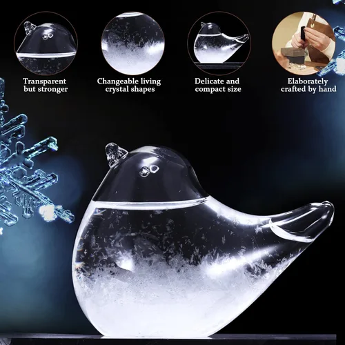 Vista 6 de Pronosticador Meteorológico de Cristal de Tormenta, Regalos Perfectos para Mujeres, Barómetro Predictor del Tiempo Estación Meteorológica