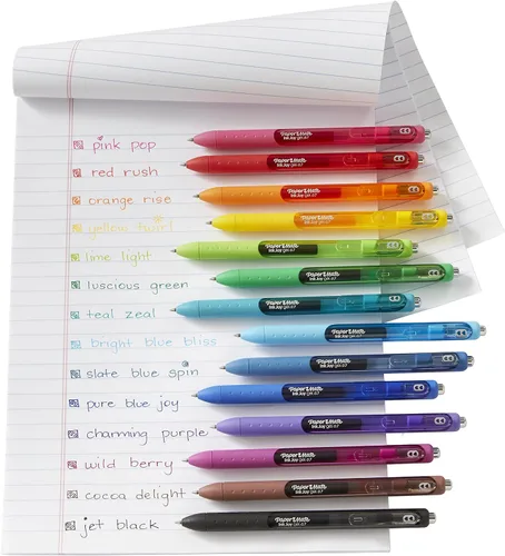Vista 9 de Paper Mate InkJoy - Bolígrafos de gel, punta media, colores surtidos, 10
