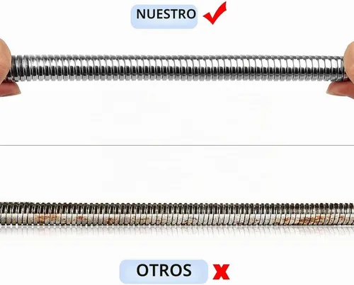 Vista 3 de COOLWEST Manguera flexible de acero inoxidable de 44 pulgadas con mango negro resistente al calor para reemplazo de rociador de platos de grifo