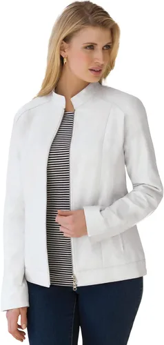 Vista 16 de Jessica London Chaqueta de cuero con cremallera frontal Negro