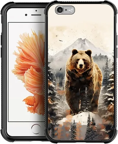 Vista 42 de Funda compatible con iPhone 8 Plus, diseño de elefantes africanos para iPhone 7 Plus, diseño de patrón a prueba de golpes, antiarañazos, carcasa
