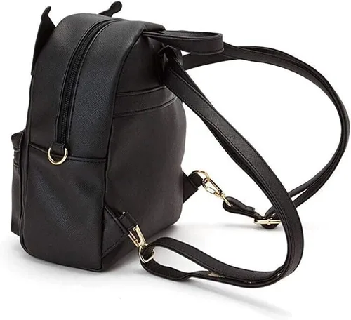 Vista 5 de ALORVE Bolsa de dibujos animados de anime bolsa de hombro para cosplay mochila de poliuretano para niños y niñas fanáticos Negro