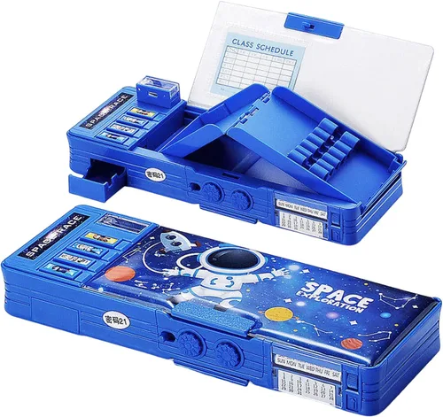 Vista 11 de Estuche multifunción desplegable para niños, estuche kawaii para bolígrafos bolsa, soporte para lápices para estudiantes de escuela, bonita caja