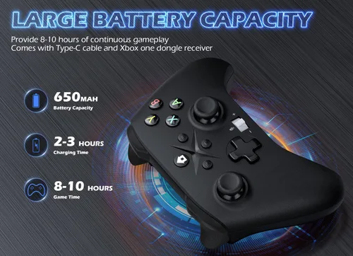 Vista 4 de Gamrombo 2 Pack Wireless Controller Replacement for X-box One, X-box Series X S Controller with Audio Jack & Volume Button/Turbo/Macro/Dual Shock