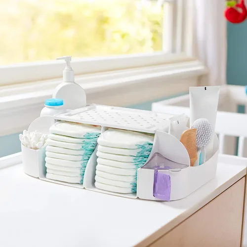 Vista 3 de Munchkin® Organizador de cambio de pañales, verde/blanco