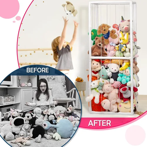 Vista 8 de Soporte para animales de peluche de PVC, color blanco