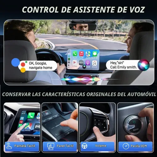 Vista 7 de CarlinKit AI Box CPC200-Tbox Adaptador inalámbrico CarPlay y Android Auto Wired CarPlay to Wireless, Android 13.0 System, Netflix YouTube TikTok
