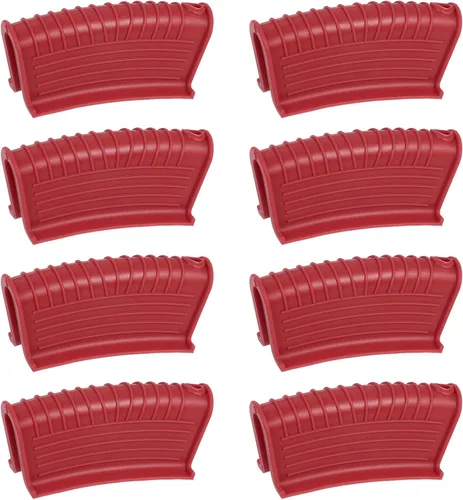 Vista 7 de uxcell Soporte de silicona para mango de sartén caliente, 2 piezas, funda antideslizante resistente al calor para cocina, olla, sartenes, utensilios