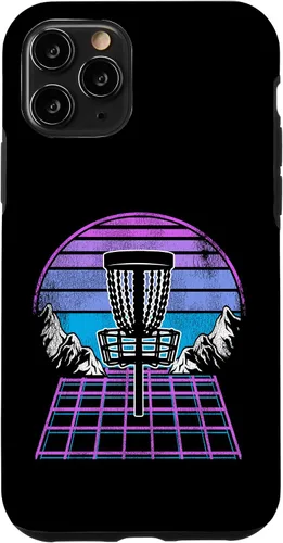 Vista 29 de Disc Golf Basket 90s Synthwave Sunset Retrowave Frisbee Golf Case for iPhone 17