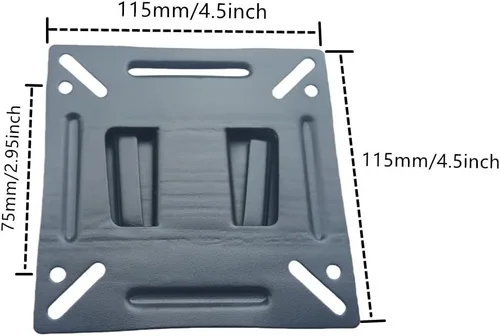 Vista 2 de Soporte de pared para monitor para la mayoría de televisores de 14 a 24 pulgadas, universal, de perfil bajo, soporte de pared VESA de hasta 3.937 x