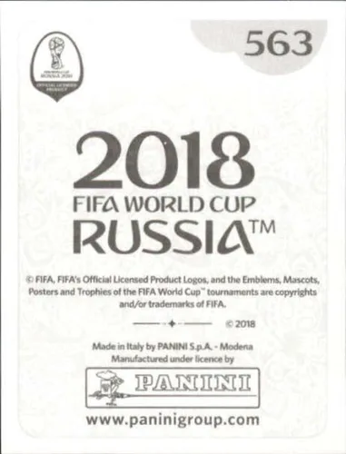 Vista 2 de Pegatinas de la Copa Mundial Panini 2018 Rusia #563 Mohamed Amine Ben Amor Túnez calcomanías oficiales del álbum en estado crudo (NM o mejor)