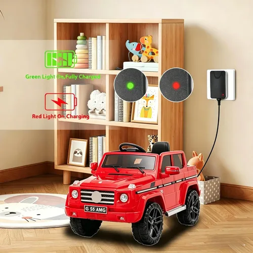 Vista 6 de Cargador de batería certificado ETL de 12V 1A con enchufe cuadrado para juguetes de paseo, cable de 10 pies