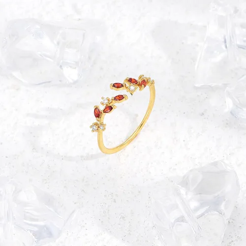 Vista 6 de Anillos delicados abiertos y ajustables para mujer, anillos apilables delicados para mujer