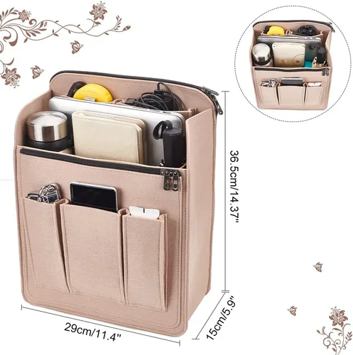 Vista 2 de WADORN Organizador de mochila de fieltro, divisor de bolsa pequeña para mochila, bolso, organizador de bolsa de fieltro para viaje, mochila