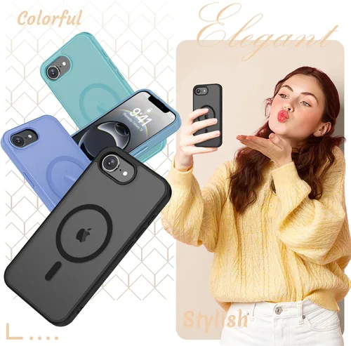 Vista 1050 de Funda para Google Pixel 10 Pro XL, cubierta magnética mate, color negro Fit for MagSafe, Screen Protector included, Shockproof Military Grade