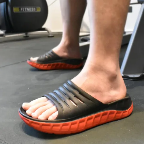 Vista 7 de GPOS Sandalias de recuperación deportiva para hombre, para fascitis plantar, gruesas, acolchadas, ligeras, cómodas, ortopédicas
