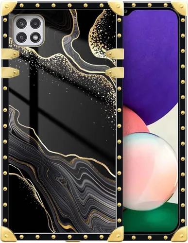 Vista 171 de Funda compatible con Samsung Galaxy A03S 4G, TPU suave de lujo y parte trasera de policarbonato duro para niñas y mujeres, funda protectora a prueba