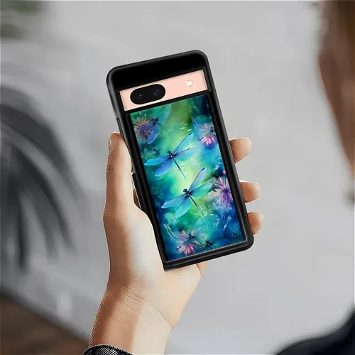 Vista 601 de Compatible con Google Pixel 4A 5G Mobile Case Creative Acrylic Panel trasero Silicona Protección Grip especialmente diseñado para Google Pixel 4A 5G