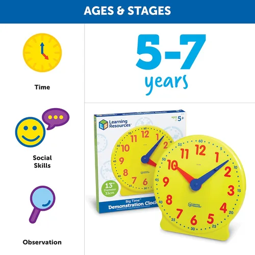 Vista 5 de Learning Resources – Reloj de estudiante Big Time, 12 horas