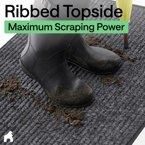 Vista 34 de Gorilla Grip - Tapete afelpado original de goma con perfil bajo, resistente, duradero, impermeable y fácil de limpiar para interior y exterior Verde
