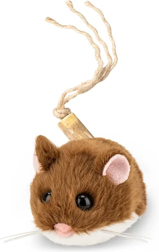 Vista 10 de Migipaws MigiMouse - Juguete interactivo para gatos con rodamiento y giro de 360° con cola de plástico de malla para gatos de interior, sensor