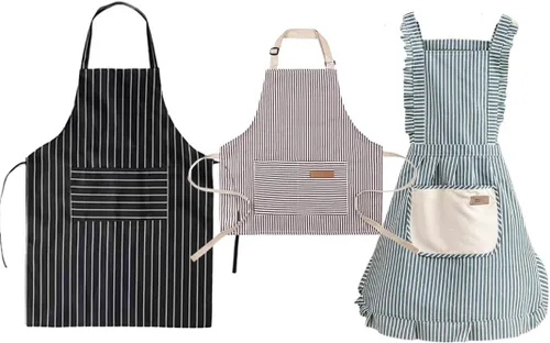 Vista 11 de Delantal para padres e hijos, delantales para mujeres con bolsillos, delantales ajustables para niños y niñas, regalos de cocina para mujeres