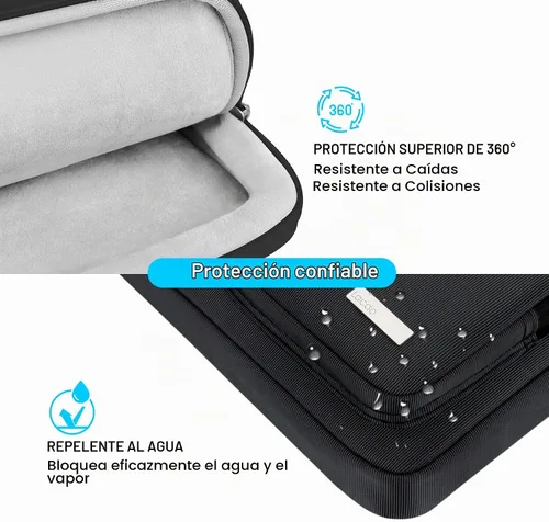 Vista 4 de Lacdo Funda protectora 360º para laptop con correa para el hombro