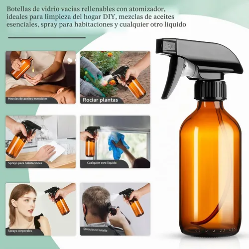 Vista 4 de GIVAMEIHF Botellas de spray de vidrio ámbar botellas de spray de vidrio